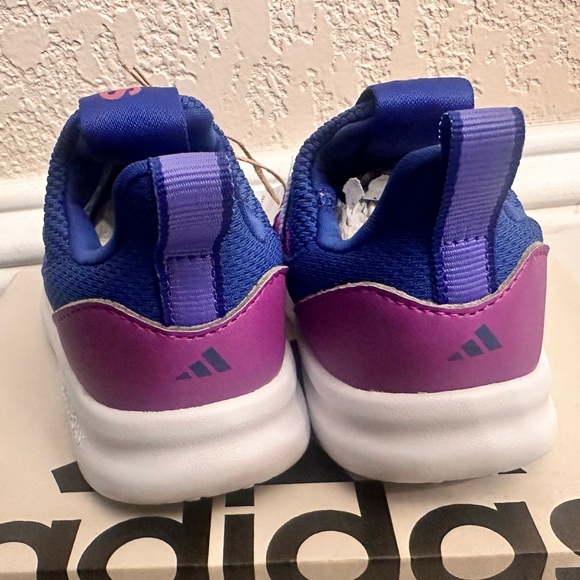 Adidas Lite Racer Adapt 7.0 Toddler Sneakers Blue Purple 8K NEW - Picture 3 of 6